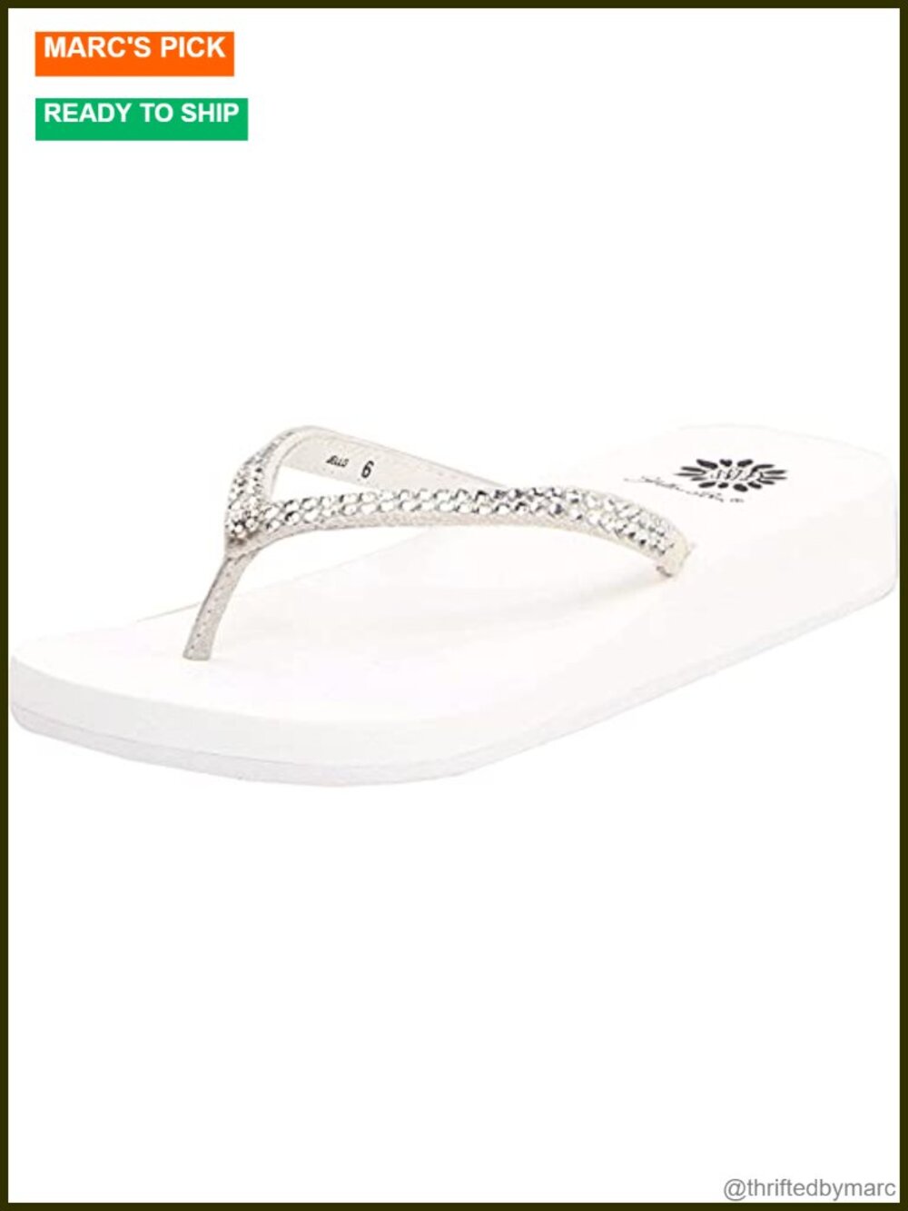 Yellow Box Jello Wedge Sandals with Rhinestone Glitter